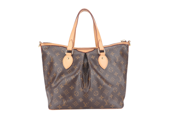 LOUIS VUITTON PALERMO M40145 PM MONOGRAM CANVAS GOLD HARDWARE WITH DUST COVER