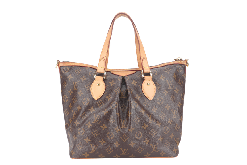 LOUIS VUITTON PALERMO M40145 PM MONOGRAM CANVAS GOLD HARDWARE WITH DUST COVER