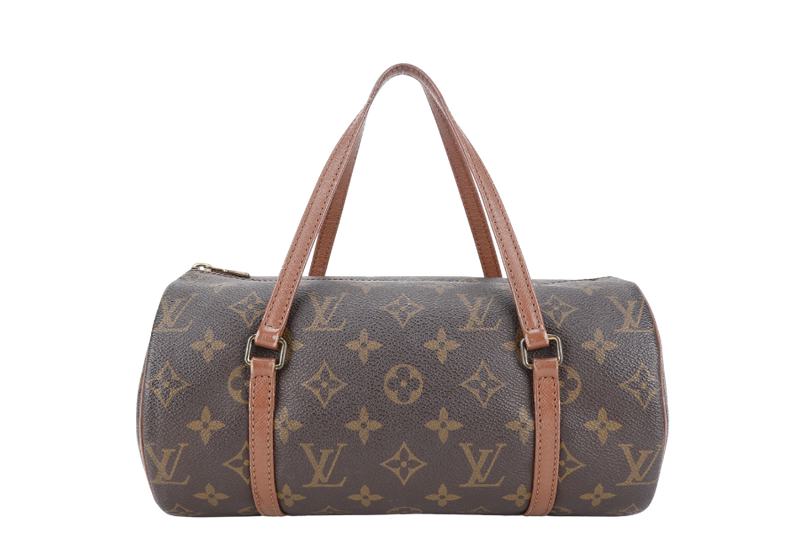 LOUIS VUITTON PAPILLON 26 MONOGRAM COATED CANVAS GOLD HARDWARE WITH DUST COVER