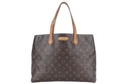 LOUIS VUITTON M45644 WILSHIRE TOTE BAG MM BROWN MONOGRAM CANVAS GOLD HARDWARE NO DUST COVER