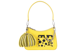 LOUIS VUITTON M21702 LV x YAYOI KUSAMA MARERINI YELLOW EPI LEATHER WITH STRAPS, MIRROR AND DUST COVER