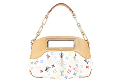 LOUIS VUITTON JUDY MM BAG WHITE MULTICOLOR MONOGRAM CANVAS GOLD HARDWARE WITH DUST COVER