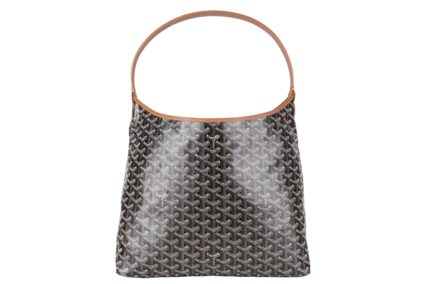 GOYARD BOHEME HOBO BLACK & TAN GOYARDINE WITH POUCH AND DUST COVER