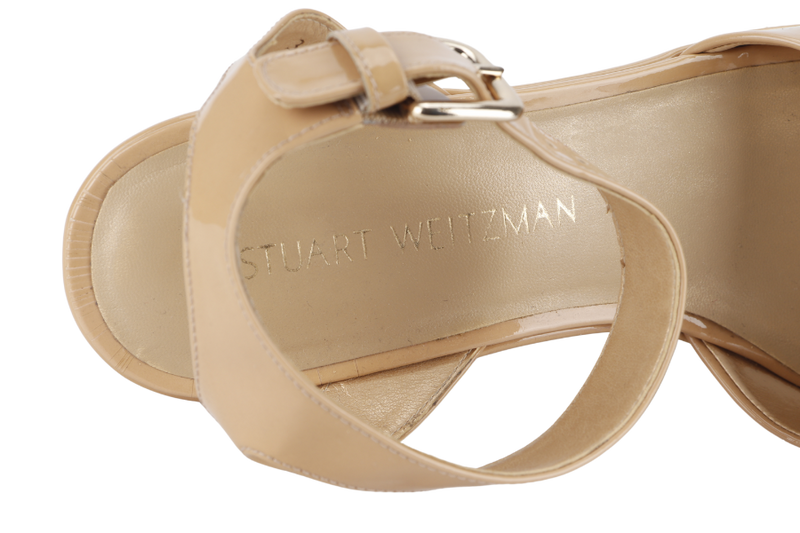 STUART WEITZMAN BEIGE WEDGES FLAT SIZE 38.5