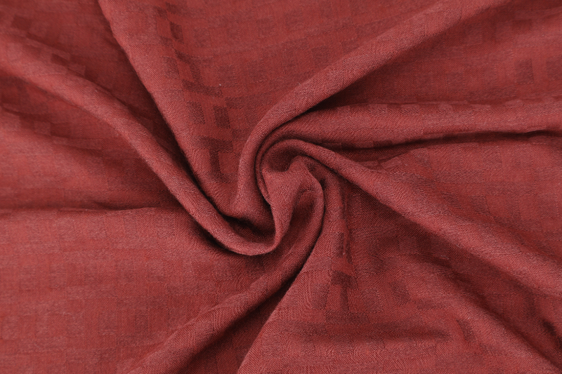 HERMES SCARF MONOGRAM MAROON COLOR