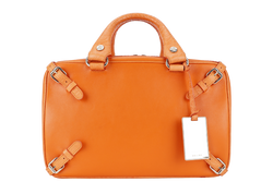 CELINE ORANGE SATCHEL BELT TRIM BAG WITH DUST COVER AND CARD