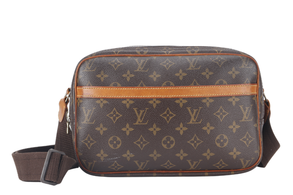 LOUIS VUITTON REPORTER PM (M45254) MONOGRAM CANVAS GOLD HARDWARE WITH DUST COVER