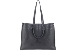 LOUIS VUITTON M44325 ON THE GO GM BLACK EMPREINTE LEATHER GOLD HARDWARE NO DUST COVER