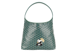 GOYARD BOHEME HOBO PANDA GREEN GOYARDINE CANVAS WITH SMALL POUCH AND DUST COVER