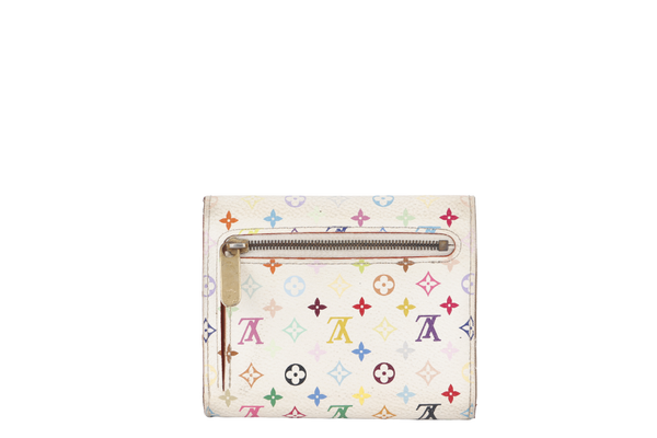 LOUIS VUITTON PORTEFEIULLE KOALA TRI-FOLD (M58014) WHITE MULTICOLOR MONOGRAM CANVAS WALLET GOLD HARDWARE