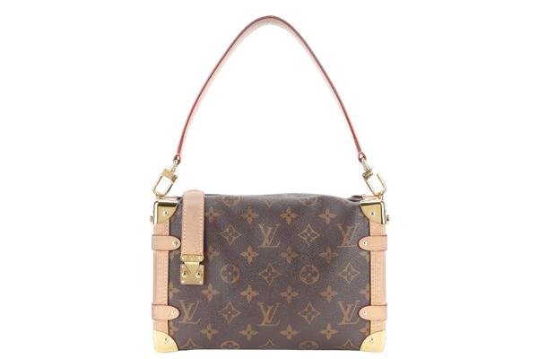 LOUIS VUITTON M46358 SOFT TRUNK MM MONOGRAM CANVAS GOLD HARDWARE WITH STRAPS