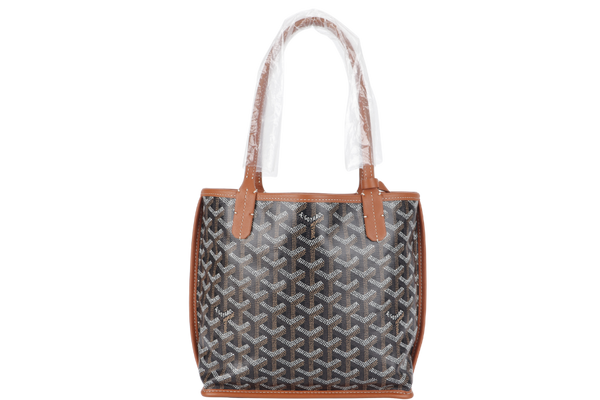 GOYARD ANJOU MINI BAG BLACK AND TAN COLOR WITH DUST COVER