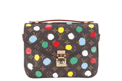 LOUIS VUITTON YAYOI KUSAMA POCHETTE METIS (M46384) MONOGRAM CANVAS WITH STRAP AND DUST COVER