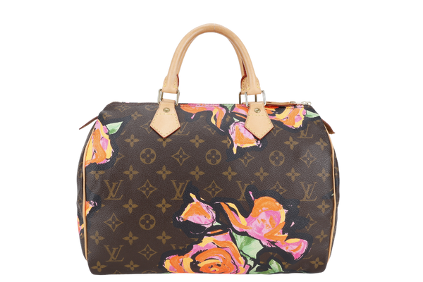 LOUIS VUITTON SPEEDY 30 STEPHEN SPROUSE GOLD HARDWARE WITH KEYS & LOCK AND DUST COVER