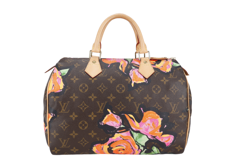 LOUIS VUITTON SPEEDY 30 STEPHEN SPROUSE GOLD HARDWARE WITH KEYS & LOCK AND DUST COVER