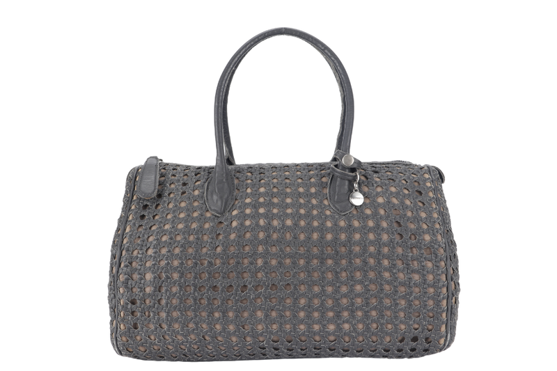 RABEANCO SPEEDY DARK GREY WEAVE LEATHER