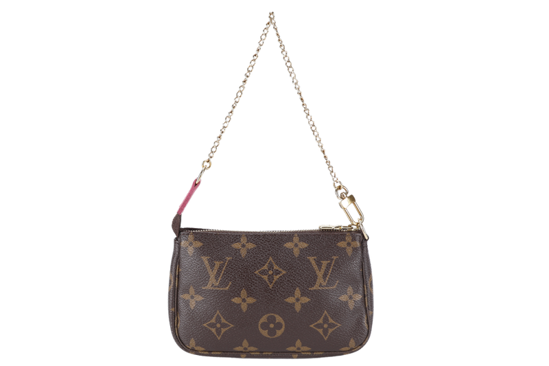 LOUIS VUITTON M68490 VIVIENNE MINI POCHETTE BROWN MONOGRAM CANVAS GOLD HARDWARE