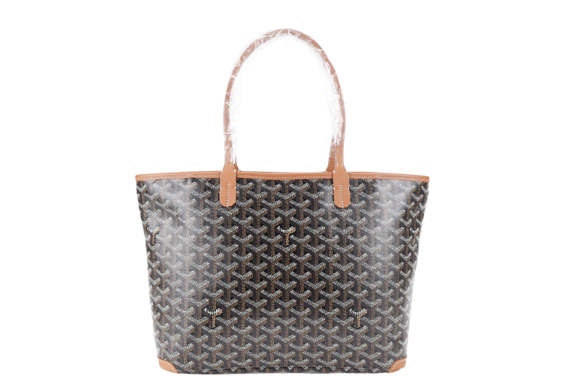 GOYARD ARTOIS PM BAG BLACK AND TAN COLOR WITH DUST COVER
