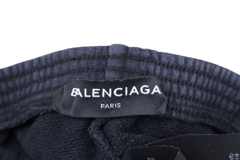 BALENCIAGA BLACK JOGGER SHORT PANTS POLITICAL SIZE US 8
