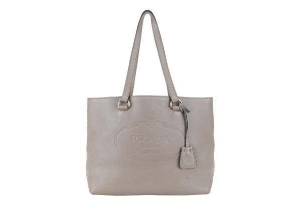 PRADA SAFFIANO LEATHER HANDBAG GOLD HARDWARE WITH DUST COVER AND CARD