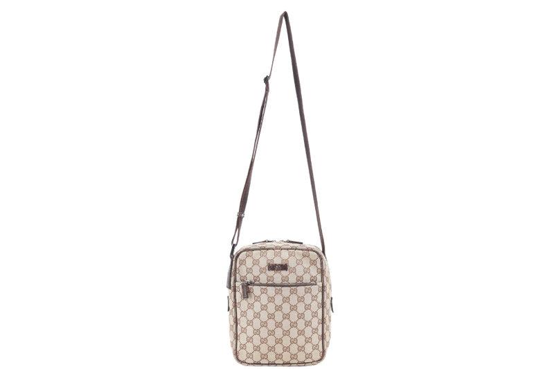 GUCCI MESENGER BAG CANVAS SILVER HARDWARE NO DUST COVER