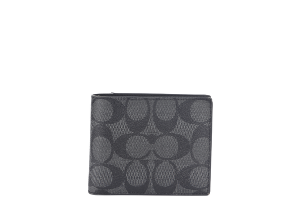 COACH DOUBLE BILLFOLD MONOGRAM WALLET NO DUST COVER NO BOX