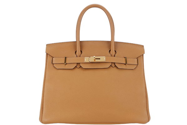 HERMES BIRKIN 30 STAMP T (YEAR 2015) TOFFEE EVER COLOR LEATHER GOLD HARDWARE WITH DUST COVER