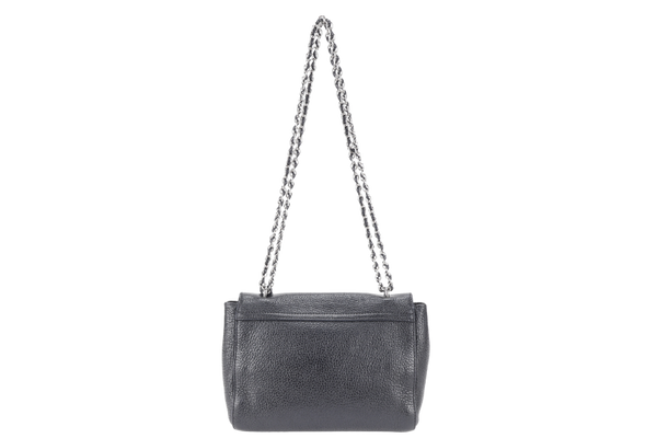 MULBERRY LILY BAG MINI BLACK LEATHER SILVER HARDWARE NO DUST COVER