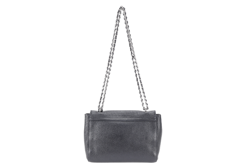 MULBERRY LILY BAG MINI BLACK LEATHER SILVER HARDWARE NO DUST COVER