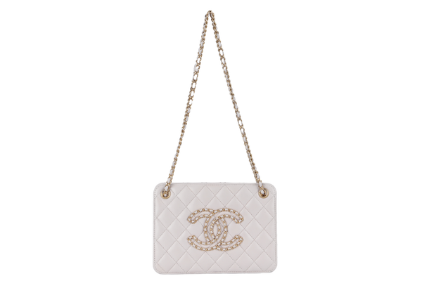 CHANEL CC CHAIN SMALL ACCORDION TOTE PINK (3040XXXX) QUILTED CALFSKIN GOLD HARDWARE WITH CARD