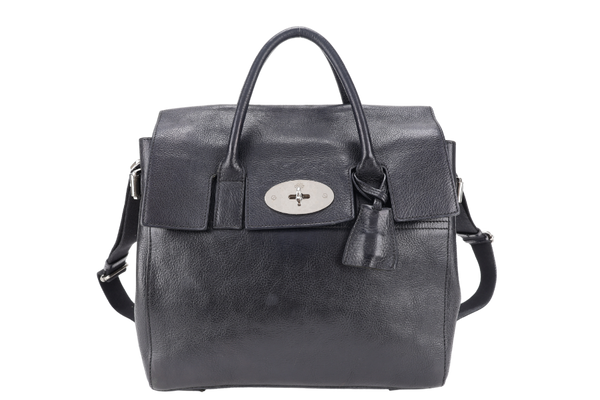 MULBERRY CARA DELEVINGNE BACKPACK BLACK LEATHER SILVER HARDWARE WITH 2 STRAPS AND DUST COVER