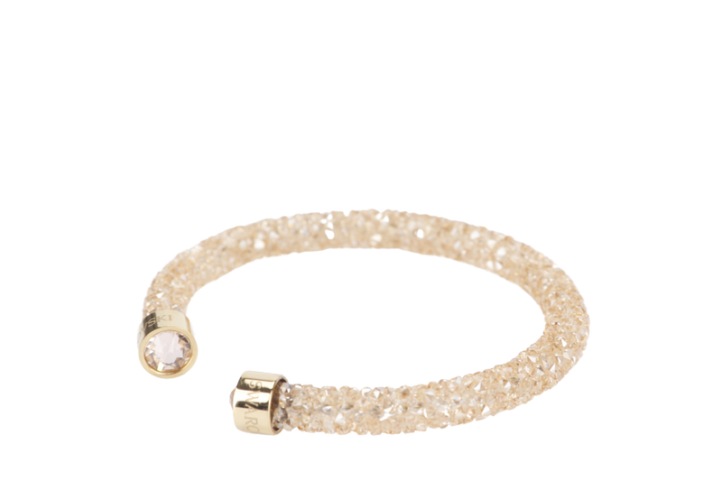 SWAROVSKI BEIGE CRYSTAL CUFF WITH BOX