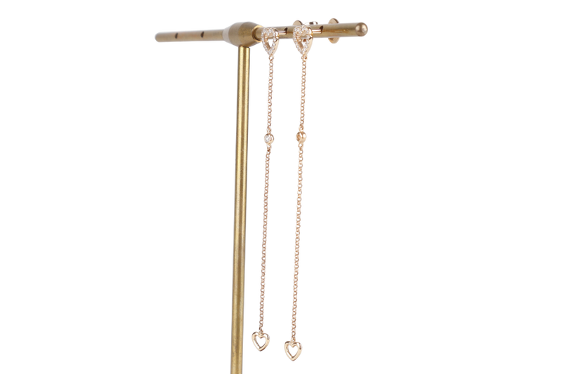 K18 750 YELLOW GOLD EARRINGS WITH DIAMONDS