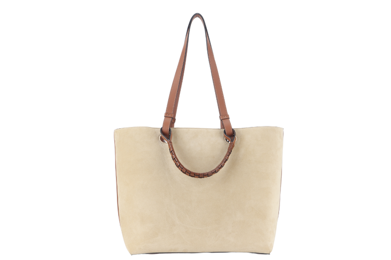 LOEWE TOTE BROWN ANAGRAM SUEDE NO DUST COVER