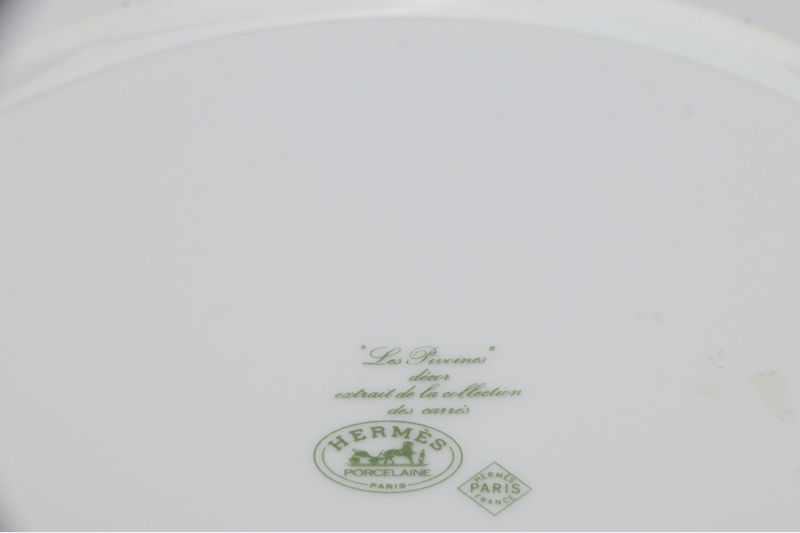 HERMES LE PIVOINES DINNER PLATE 27.5CM NO BOX