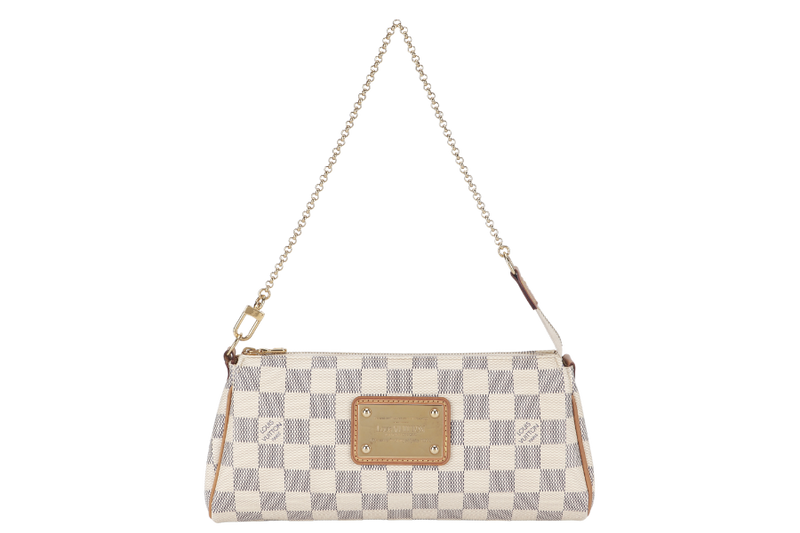 LOUIS VUITTON EVA CLUTCH (M55214) DAMIER AZUR CANVAS NO DUST COVER