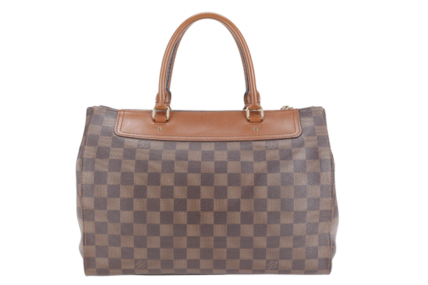 LOUIS VUITTON GREENWICH DAMIER EBENE CANVAS GOLD HARDWARE WITH STRAPS, LOCK&KEYS AND DUST COVER