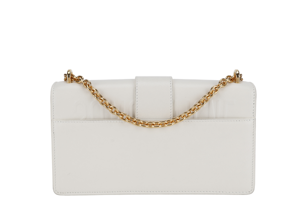 CHRISTIAN DIOR 30 MONTAIGNE EAST-WEST BAG LIGHT LATTE CALFSKIN GOLD HARDWARE WITH DUST COVER AND BOX