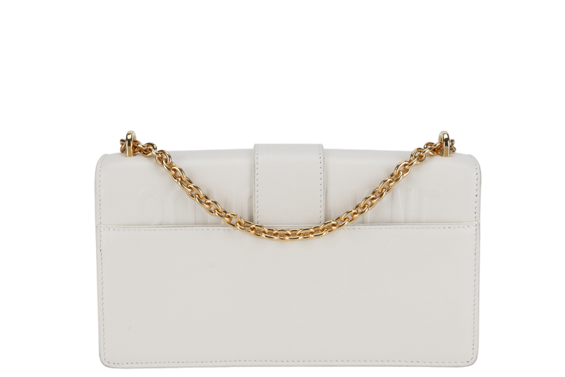 CHRISTIAN DIOR 30 MONTAIGNE EAST-WEST BAG LIGHT LATTE CALFSKIN GOLD HARDWARE WITH DUST COVER AND BOX