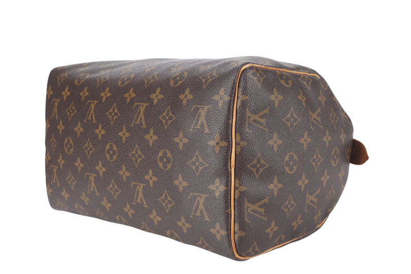 LOUIS VUITTON SPEEDY 30 MONOGRAM CANVAS GOLD HARDWARE WITH PADLOCK & KEYS