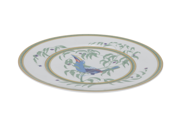 HERMES TOUCANS PORCELAIN ROUND PLATE WITH BOX