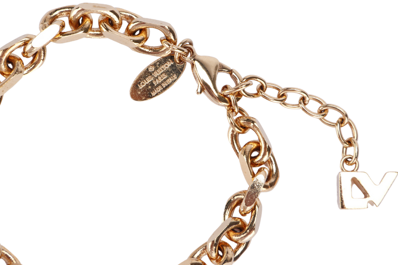 Louis Vuitton Enamel Lock & Key Charm Bracelet