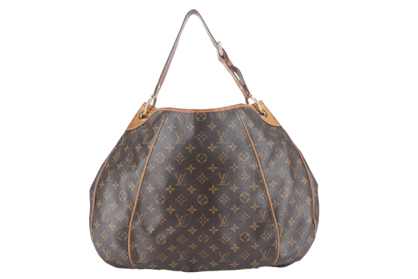 LOUIS VUITTON GALLERIA BAG GM BROWN MONOGRAM CANVAS GOLD HARDWARE WITH DUST COVER