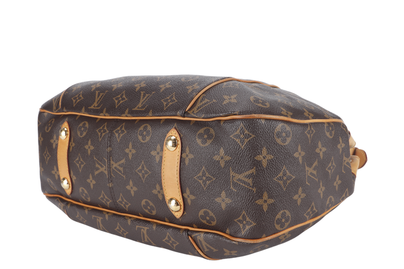 LOUIS VUITTON GALLERIA PM MONOGRAM CANVAS HOBO BAG GOLD HARDWARE WITH DUST COVER