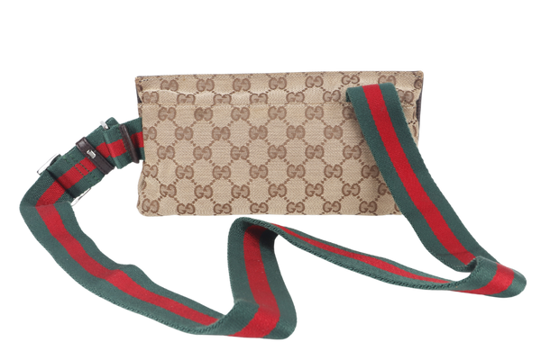 GUCCI SHELLY LINE GG WAIST BAG (180691) CANVAS WITH DUST COVER