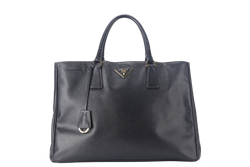 PRADA SAFFIANO LUX BLACK LEATHER (BN2274) GOLD HARDWARE WITH STRAPS, CARD AND DUST COVER