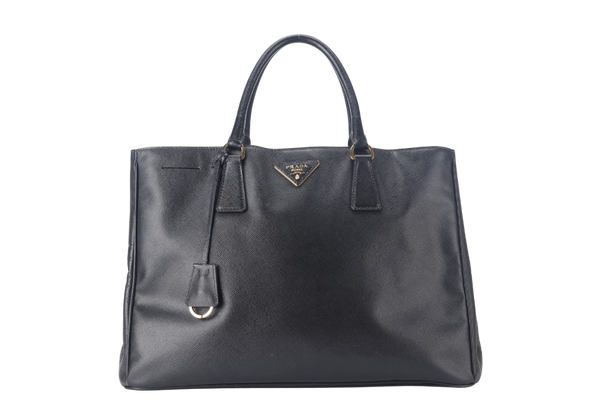 PRADA SAFFIANO LUX BLACK LEATHER (BN2274) GOLD HARDWARE WITH STRAPS, CARD AND DUST COVER