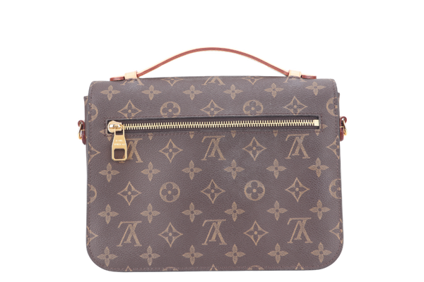 LOUIS VUITTON M44875 POCHETTE METIS MONOGRAM CANVAS GOLD HARDWARE WITH DUST COVER AND STRAPS