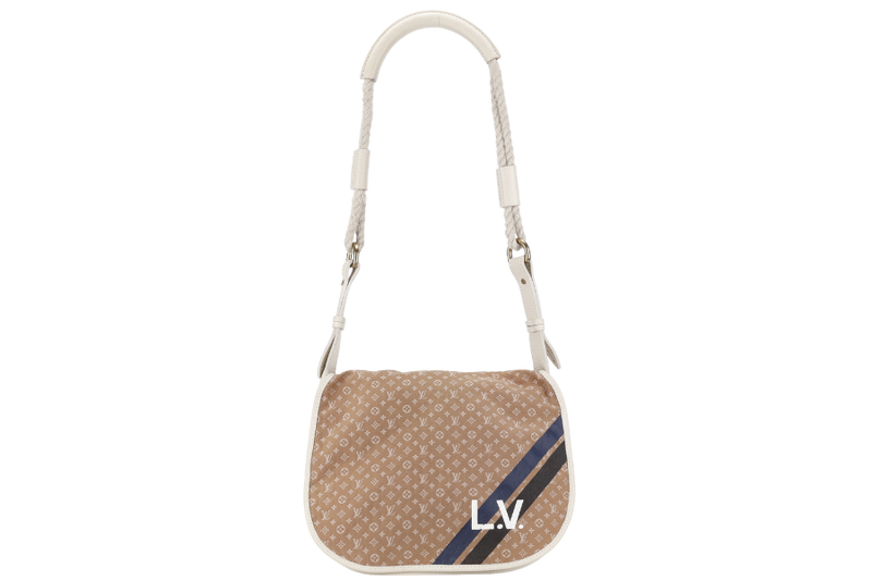 LOUIS VUITTON AMMAN MINI LIN MONOGRAM BEIGE CANVAS GOLD HARDWARE NO DUST COVER