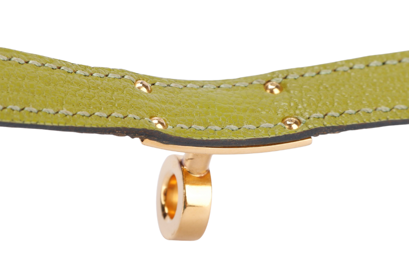 Hermes Kelly Double Tour Bracelet Green Anise with Gold Hardware, no Dust Cover & Box